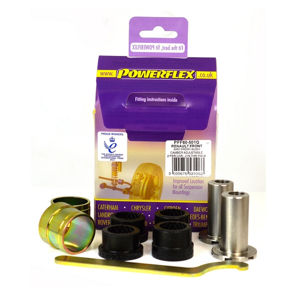 Powerflex Buchsen Querlenker vorne für Renault Megane 2 RS R26 verstellbar